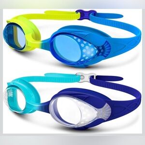 Kids Swim Goggles Set - Blue and Yellow